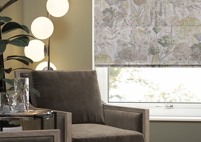 Wildflowers, Natural - Twist&Fit Roman Blind - Image 5